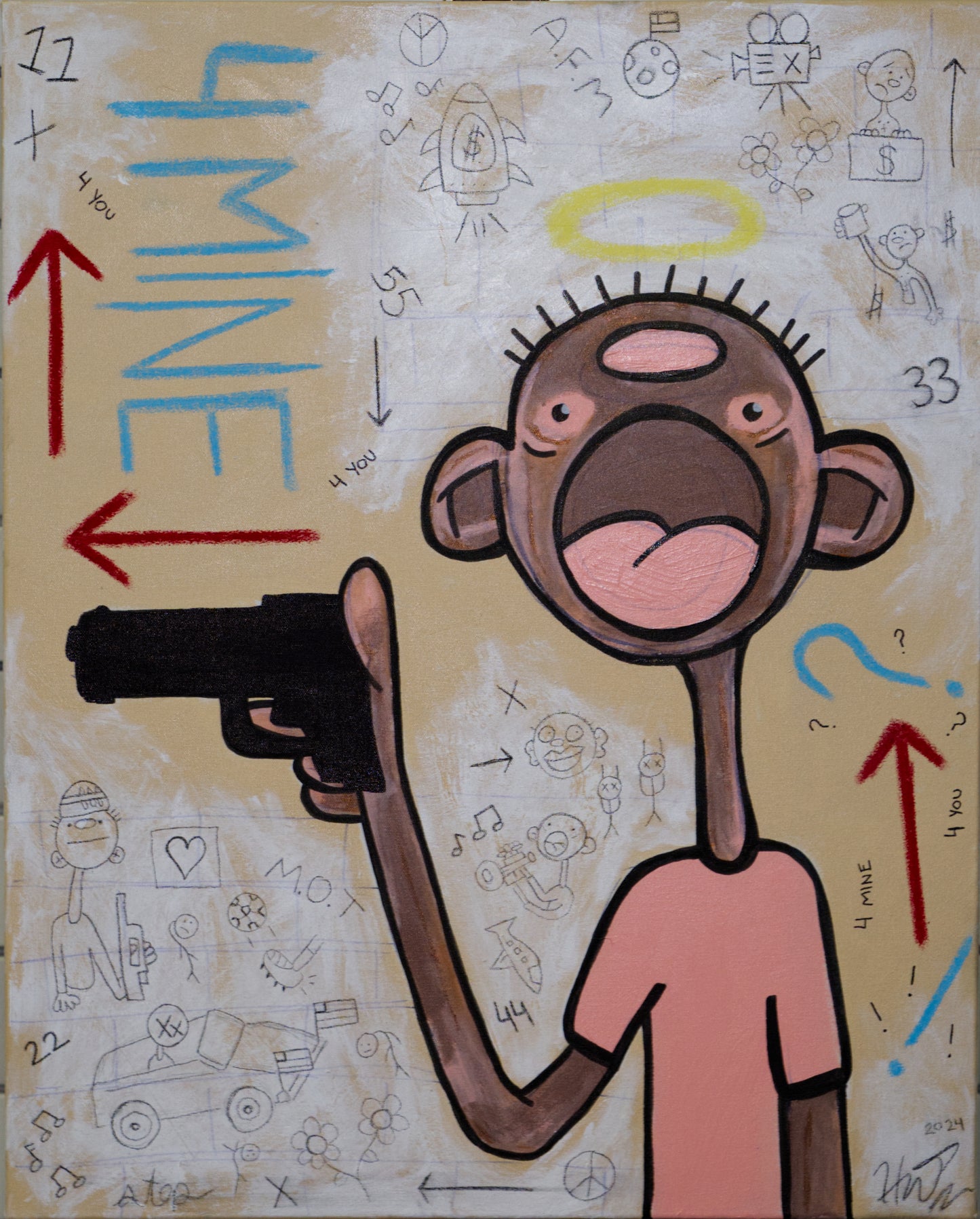 4 MINE Toonie Original Art