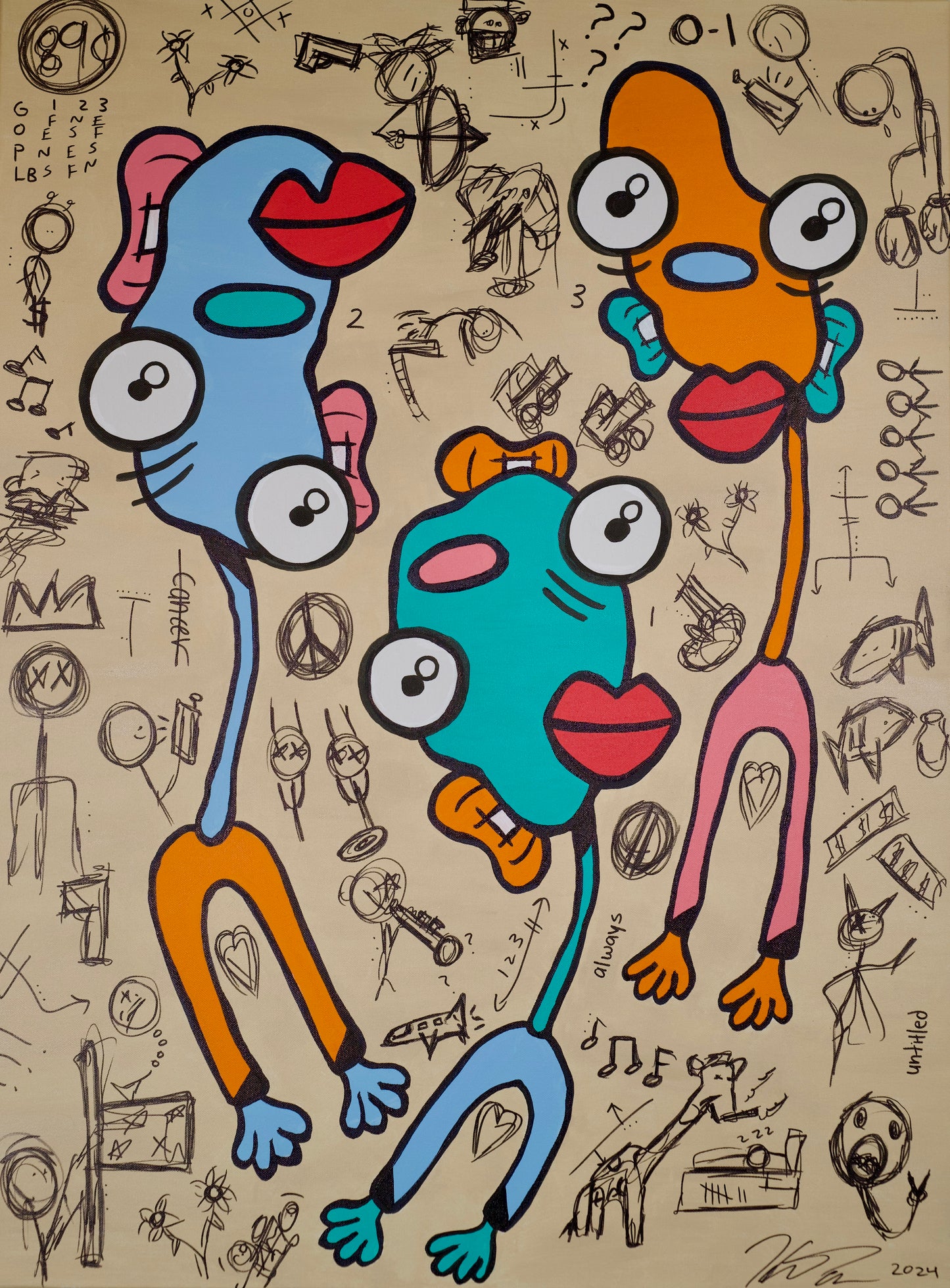 Untitled 9/3 Toonie Original Art